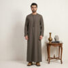 Authentic Emirati Style Earthy Taupe Thobe for Men