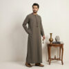 Authentic Emirati Style Earthy Taupe Thobe for Men