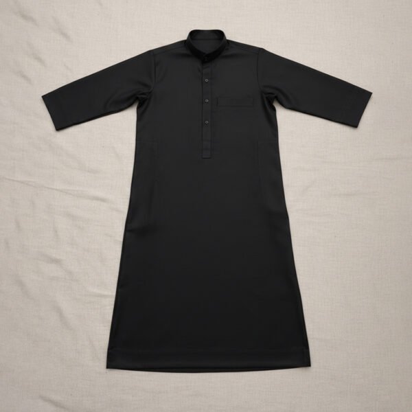Black Arabic-Inspired Kids Jubba Thobe
