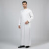 Classic-Emirati-Inspired-White-Silk-Thobes-for-Men-2.jpg Classic Emirati-Inspired White Silk Thobe for Men