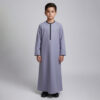 Classic Grey Designer Jubba Thobe for Boys