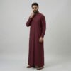 Classic Point Collar Men's Maroon Thobe
