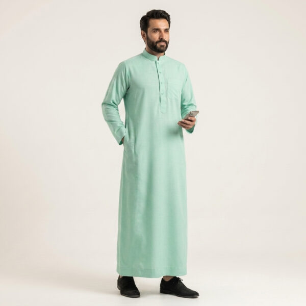 Classic Saudi Mint Green Men's Thobe
