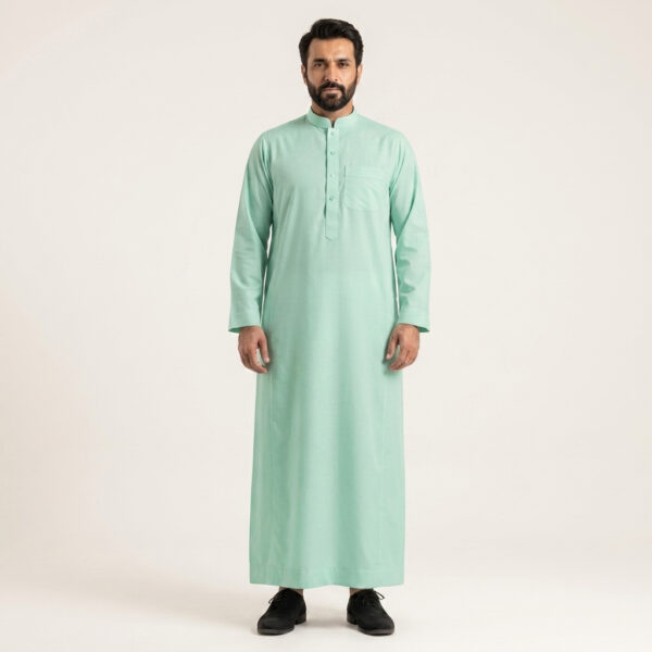 Classic Saudi Mint Green Men's Thobe