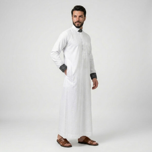 Classic White Men's Designer Thobe