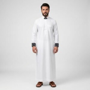 Classic White Men's Designer Thobe
