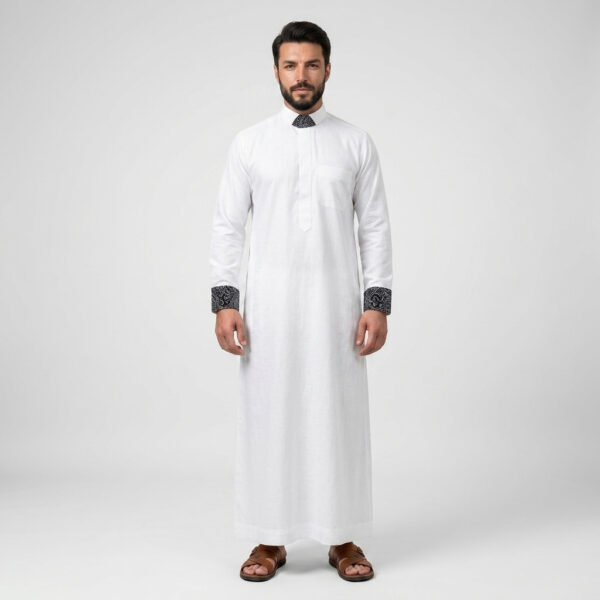 Classic White Men's Designer Thobe