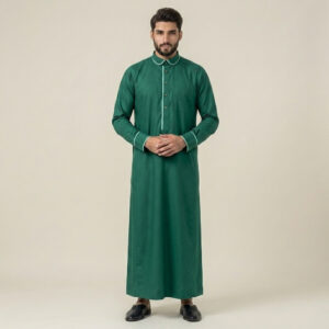 Club Collar Emerald Green Men's Thobe
