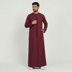 Deep Maroon Men's Emirati Thobe