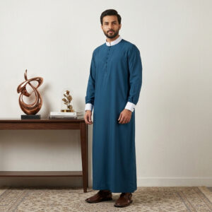 Designer Slate Blue Men's Thobe