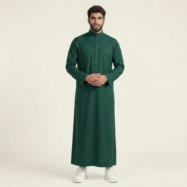 Executive Saudi-Style Forest Green Men's Thobe