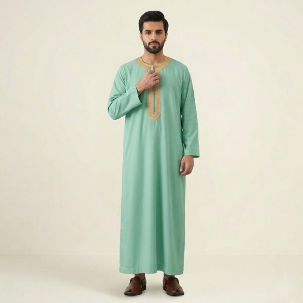 Heritage Mint Green Men's Moroccan Thobe