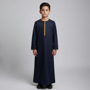 Kids Premium Black Jubba Thobe