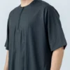 Mens-Black-Half-Sleeves-Thobe-1.webp Men’s Black Half Sleeves Thobe
