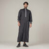 Men’s Designer Printed Black Thobe