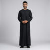Men's Plain Black Color Omani Thobe
