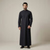 Men’s Premium Jet Black Cashmere Wool Thobe