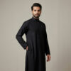 Men’s Premium Jet Black Cashmere Wool Thobe