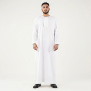 Minimalist Omani White Thobe for Men