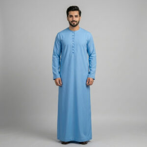 Minimalist-Sky-Blue-Mens-Thobes.jpg Minimalist Sky Blue Men's Thobe