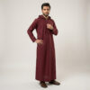 Modern Hooded Men's Maroon Thobe