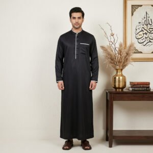 Modern Saudi Designer Men's Silk Thobe