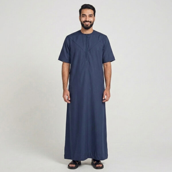 Modern Short Sleeve Men's Emirati Thobe