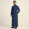 Navy Blue Men's Embroidered Thobe