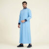 Navy-Contrast-Collar-Cuffs-Sky-Blue-Thobes-2.jpg Navy Contrast Collar & Cuffs Sky Blue Thobe