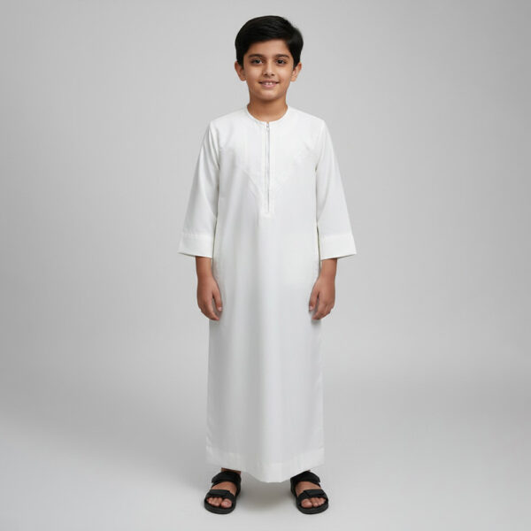 Off-White Designer Omani kids Jubba Thobe