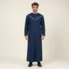 Omani Style Navy Blue Men's Thobe