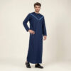 Omani Style Navy Blue Men's Thobe