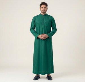 Omani Style Teal Green Men's Thobe