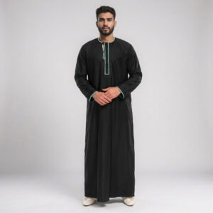 Palestine Inspired Men’s Black Thobe