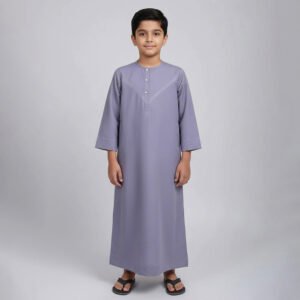 Premium Davy Grey Jubba Thobe for Boys