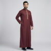 Premium Embroidered Men's Maroon Thobe
