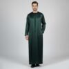 Premium Emerald Green Emirati Silk Thobe for Men's