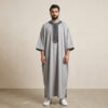 Premium Light Grey Men's Moroccan Thobe