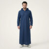 Premium Navy Blue Men's Hooded Thobe
