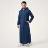 Premium Navy Blue Men's Hooded Thobe