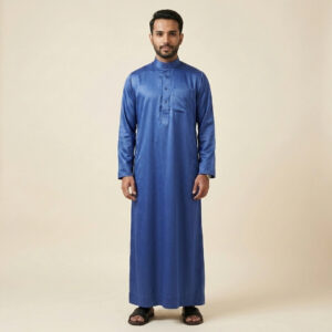 Royal-Blue-Arabic-Style-Silk-Thobes-for-Men.jpg Royal Blue Arabic Style Silk Thobe for Men