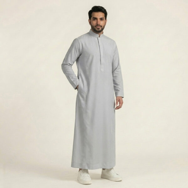 Silver Grey Men's Arabic Thobe