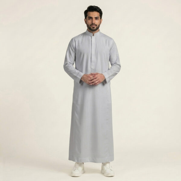 Silver Grey Men's Arabic Thobe