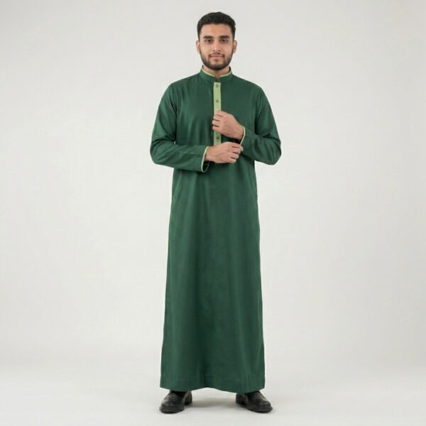 Traditional-Arabic-Green-Mens-Thobes-2.jpg Traditional Arabic Green Men's Thobe