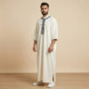 Traditional Off-White Men's Moroccan Thobes