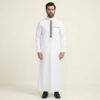 Traditional-White-Mens-Embroidered-Thobe.jpg Traditional White Men's Embroidered Thobe