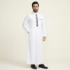 Traditional-White-Mens-Embroidered-Thobe-2.jpg Traditional White Men's Embroidered Thobe