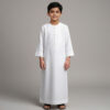 White Designer Omani kids Jubba thobe