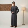 charcoal grey Emirati Style Men's Thobe