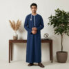 Rich Royal Blue Omani Style Men's Thobe